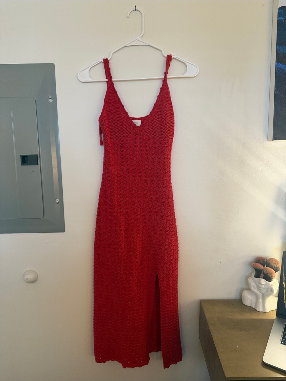Aritzia Red Knit Wilfred Dress